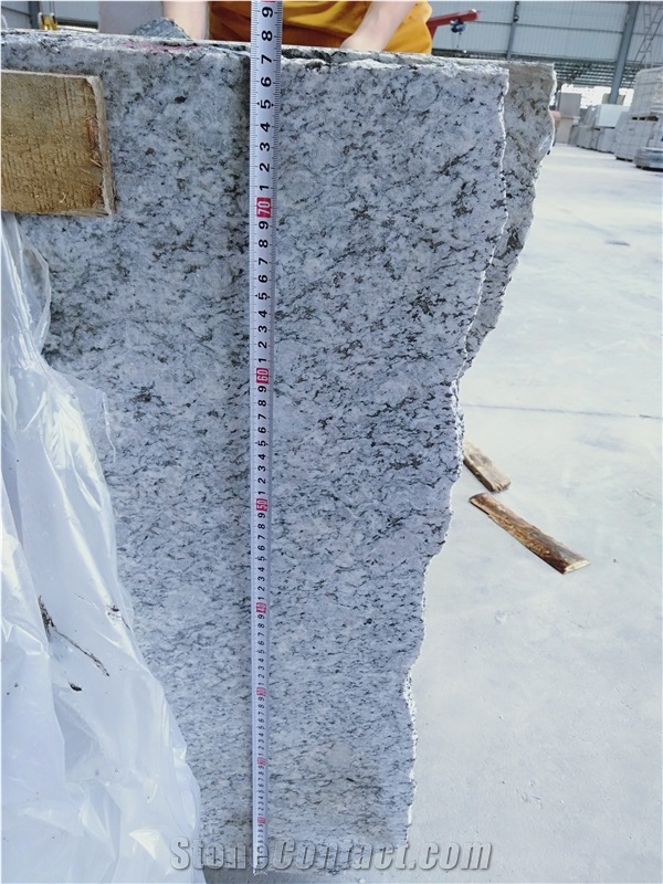 Spray White Granite Polished Slabs Natural Stone