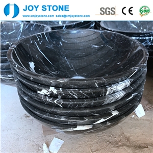 Low Price China Nero Black Marble Basin Bathroom