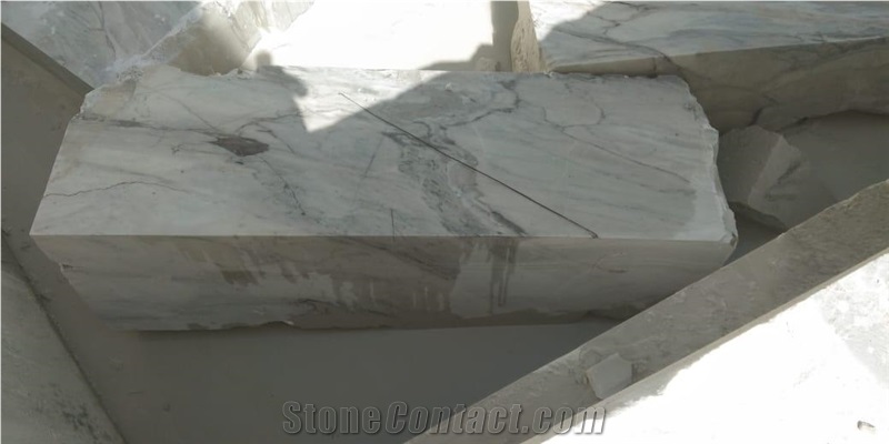 Frozen White Marble Blocks