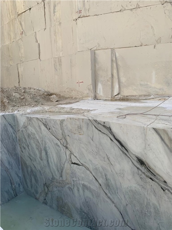 Frozen White Marble Blocks