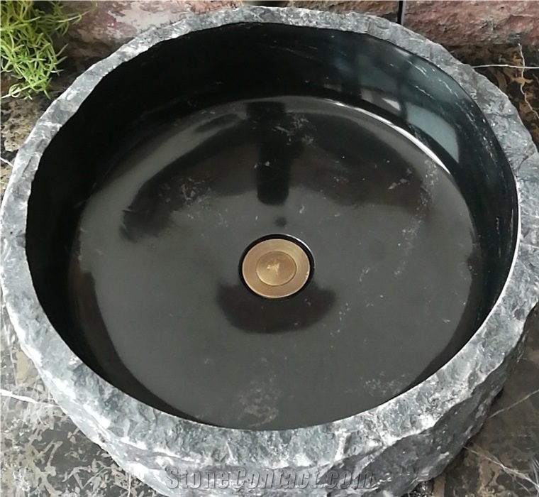 Carved Hand Wash Basin Public Bathroom Sinks