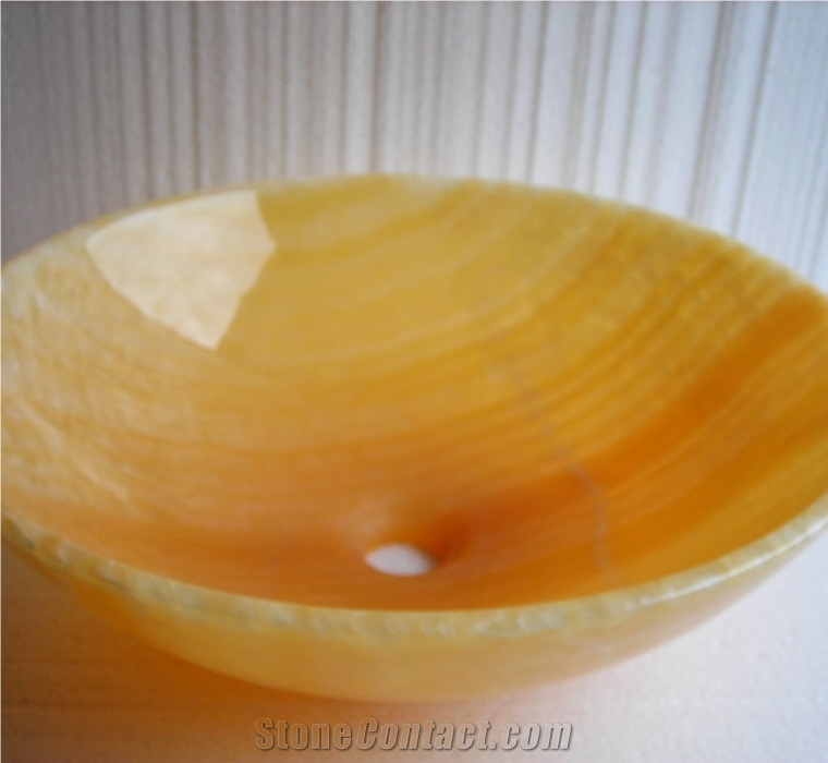 Honey Onyx Wash Basin Western Bathroom Sinks Decor
