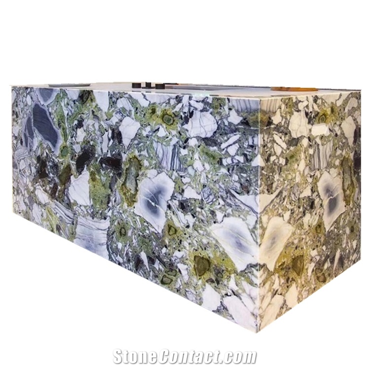 Ice Jade Green Bathroom Cabinet Countertops
