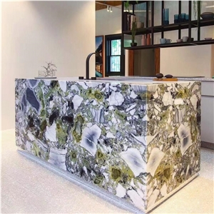 Ice Jade Green Bathroom Cabinet Countertops