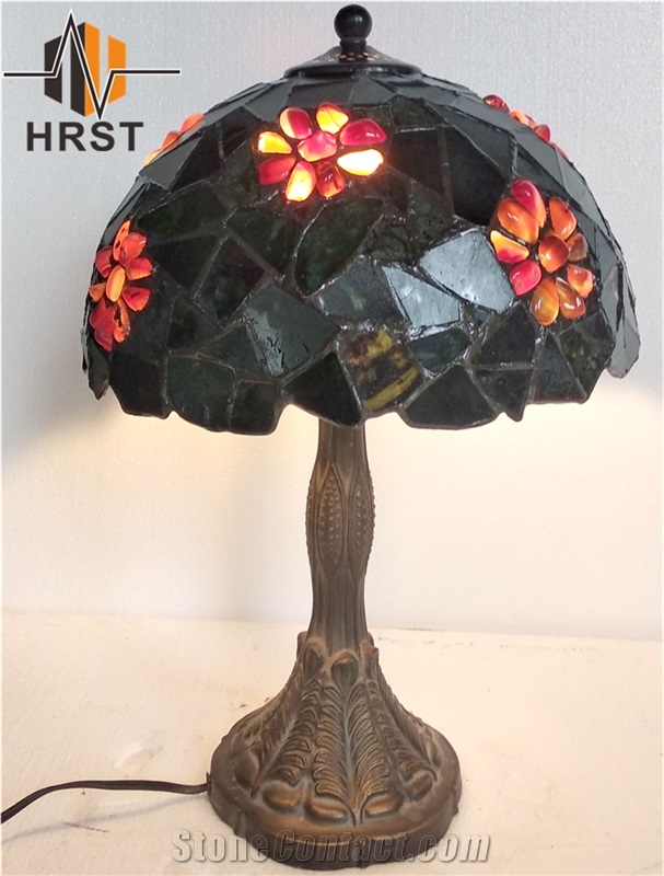 Natural Stone Table Lamp for Bedside Lighting