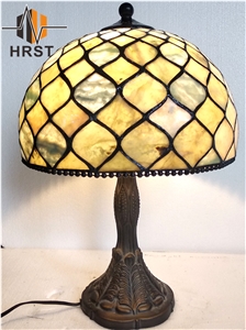 Yellow Semi-Precious Stone Table Lamp for Room Yellow Semi-Precious Stone Table Lamp for Room