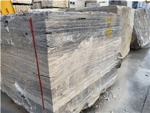 A Quality Titanium Silver Travertine Slab,Floor Tile Interior Stone