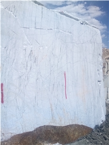 Azna Crystal White Marble Blocks from Iran Quarry