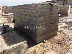 Chocolate Brown Travertine Blocks,Dark River Travertino