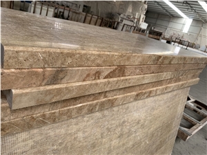 Coffee Brown Travertine Floor Stairs Paving,Steps