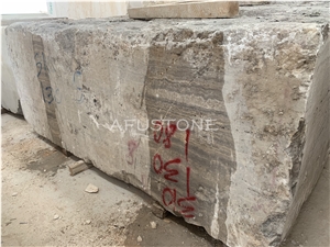 Dark Silver Travertine Block,Grigio Travertino Rock