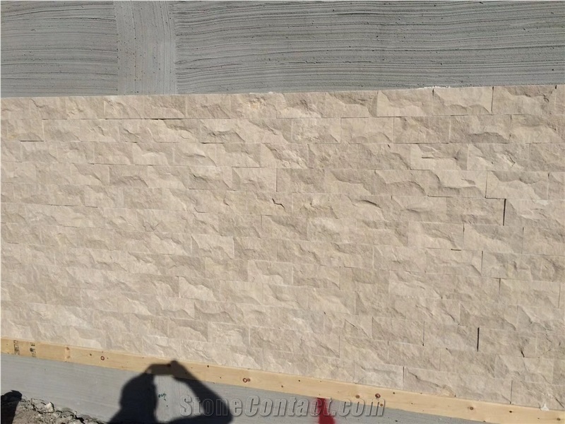 Gohara Beige Limestone Split Face Corner Wall Stone