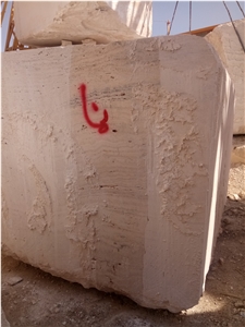 Iran White Travertine Quarry Block Directly