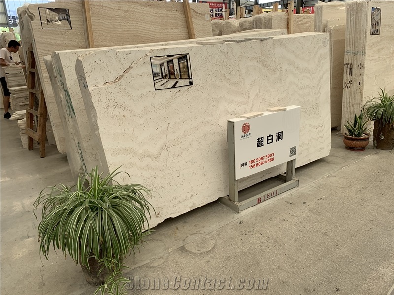 Iran White Travertine Tiles,Bianco Travertino Slab
