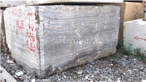 Light Silver Travertine Block Iran Quarry Directly,Shuitou Showroom in Stocks