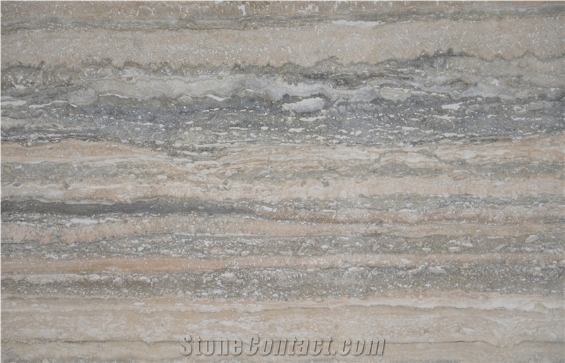 Light Silver Travertine Wall Tile French Pattern