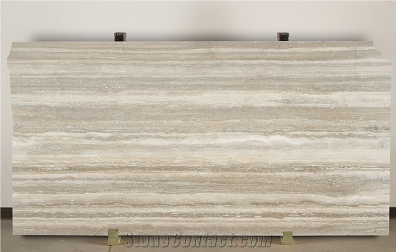 Light Silver Travertine Wall Tile French Pattern