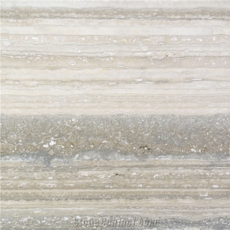 Light Silver Travertine Wall Tile French Pattern