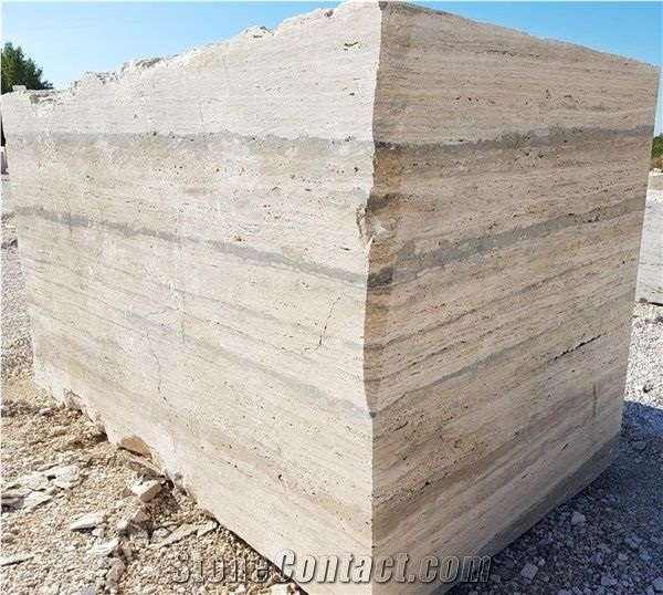 Light Silver Travertine Wall Tile French Pattern
