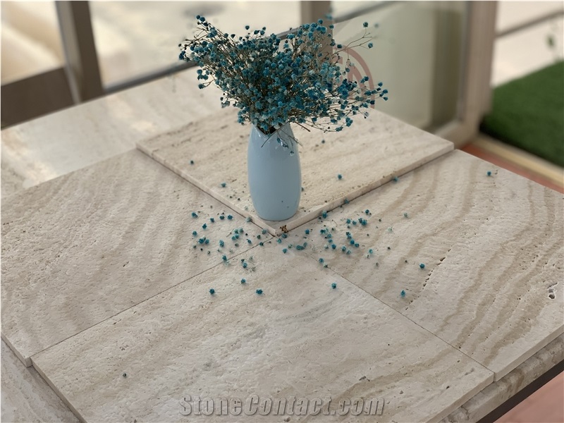 Persian Super White Travertine Slab,Floor Tiles