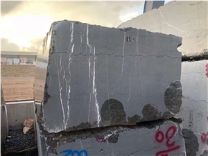 Pietra Grey Marble Blocks Grigio Marquina Iran Quarry