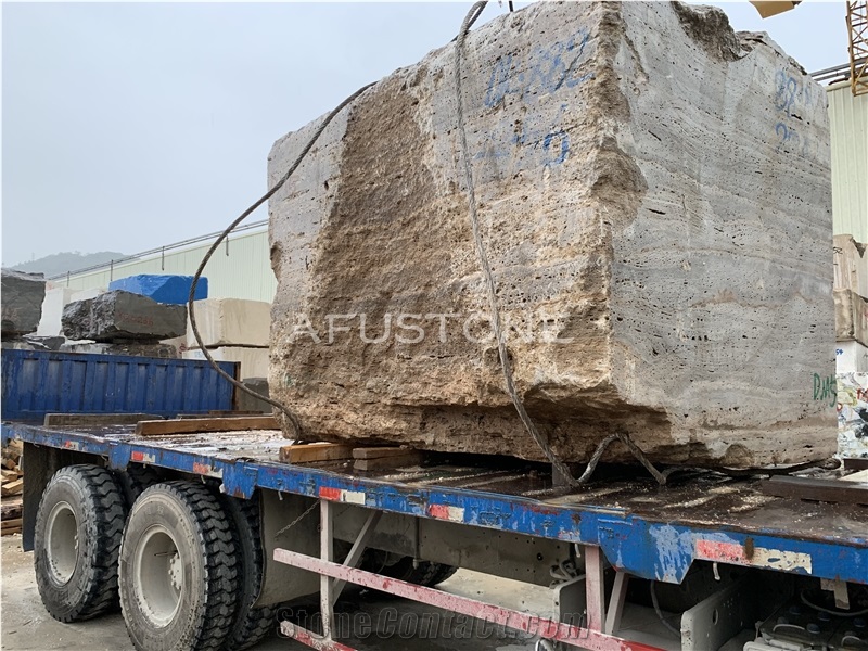 Quarry Blocks Silver Travertine,Gray Travertino Rocks