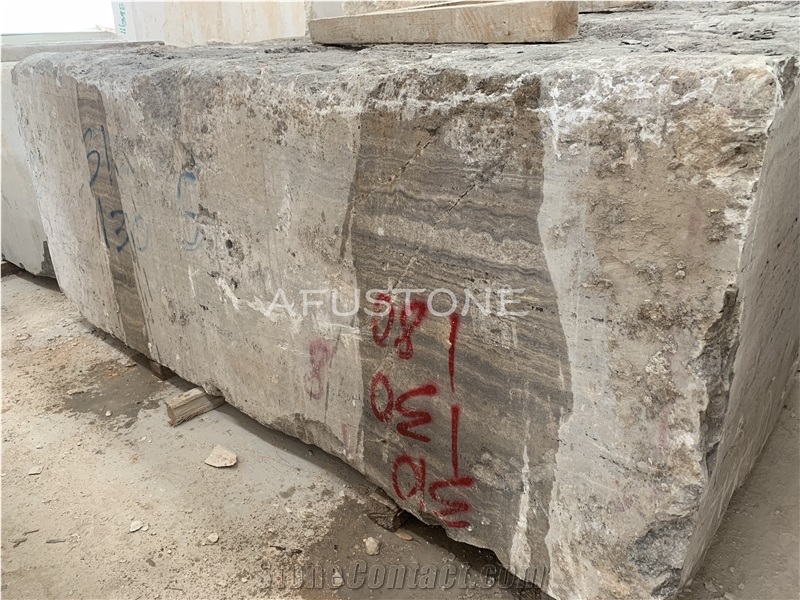 Quarry Blocks Silver Travertine,Gray Travertino Rocks