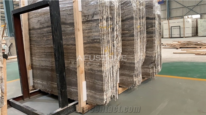 Quarry Blocks Silver Travertine,Gray Travertino Rocks