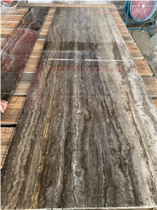 River Silver Travertine Blocks from Iran Quarry