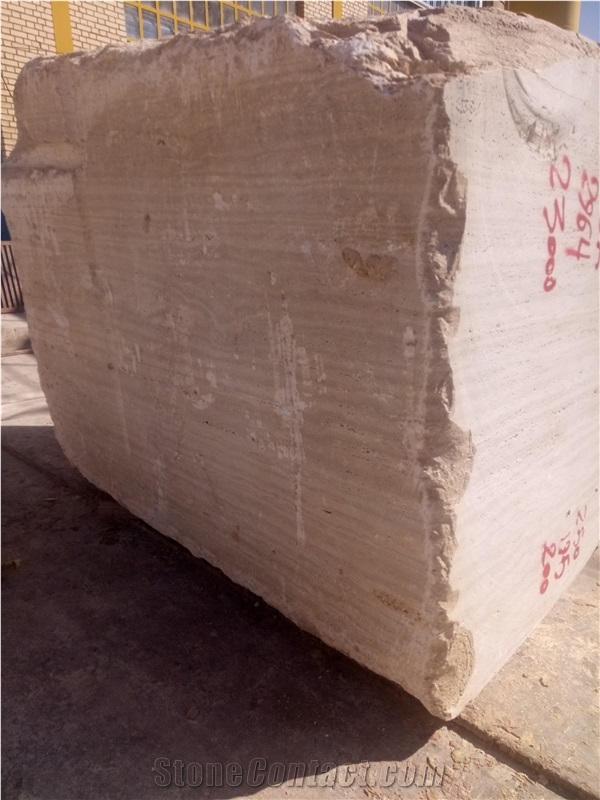 Royal Beige Travertine Blocks from Iran Quarry Directly