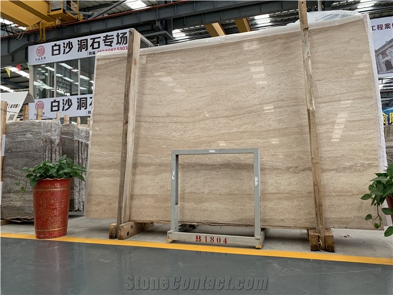 Royal Beige Travertine Blocks from Iran Quarry Directly