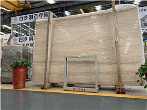 Royal Beige Travertine Blocks from Iran Quarry Directly
