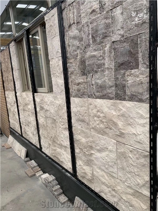 Royal Cream Limestone Tiles Mushroom Stone Wall Cladding Exterior Stone