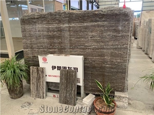 Titanium Dark Silver Travertine Slab,Floor Wall Tile
