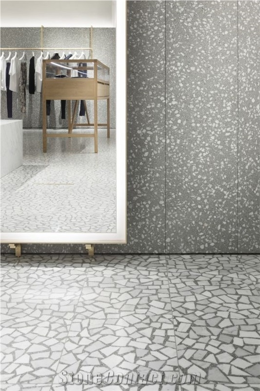 Dark Grey Terrazzo Floor Tile Building Materials