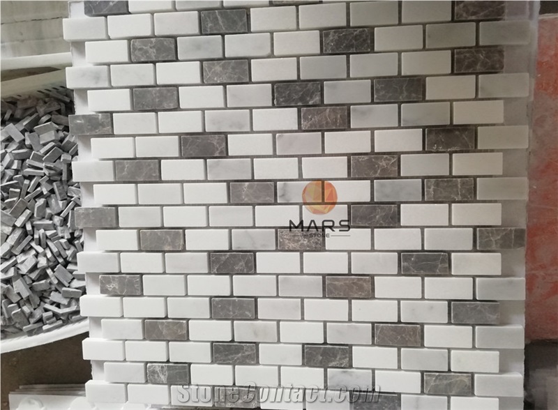 Polished Marble Composited Mosaic Linear Strips