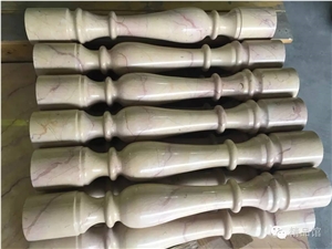 Gold Royal Beige Marble Column Solid Surface