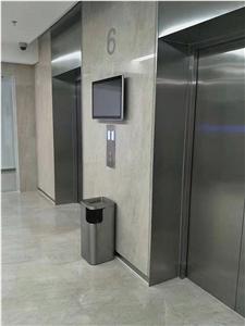 New Stone Cosmic Silver Grey Marble Tile Pattern Hotel Interior Stone Floor Covering