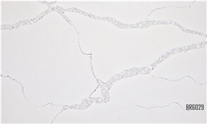 Hot Calacatta White Quartz Artificial Stone Slabs