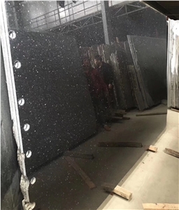 Best Quality India Black Galaxy Granite Slabs