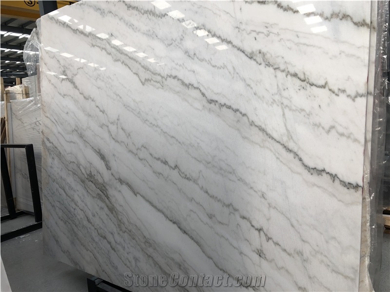 Good Quality Polished Guangxi White Marble Slabs