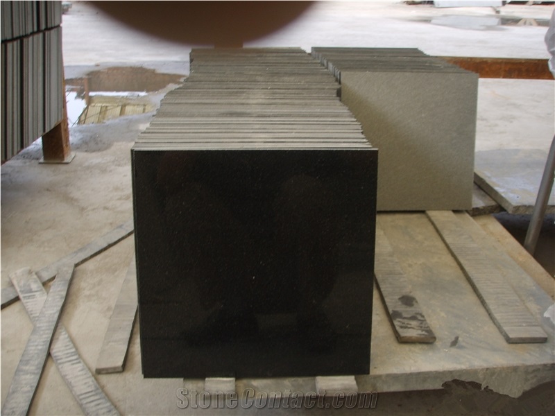 Polished Hebei Black Diamond Black Granite
