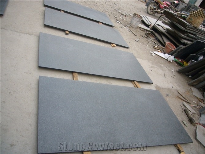 Polished Hebei Black Diamond Black Granite