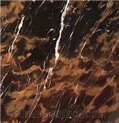 Polished Portoro Afghanistan Marble Slabs for Wall, Afghan Nero Portoro Marble