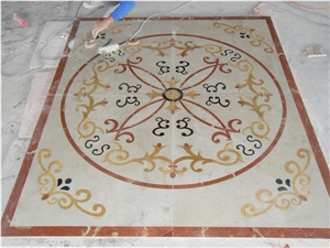 Polishing Floor Medallion Tiles Design Pattern