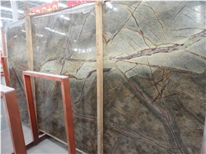 Rain Forest Green Marble Slabs & Tiles