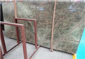 Rain Forest Green Marble Slabs & Tiles