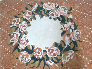 Square Marble Floor Marble Waterjet Medallions
