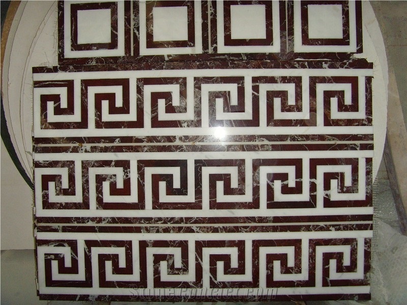 Water-Jet Design Composite Marble Medallion