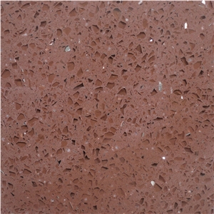 Wp-3006 Artificial Quartz Brown Red Slabs & Tiles